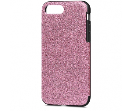 Husa silicon TPU Apple iPhone 7 Plus Soft Glitter Roz