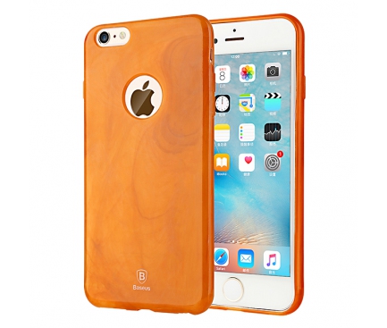 Husa silicon TPU Apple iPhone 6 Baseus Jade Portocalie Blister Originala