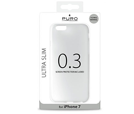 Husa silicon TPU Apple iPhone 7 Puro Ultra Slim IPC74703TR Transparenta Blister Originala