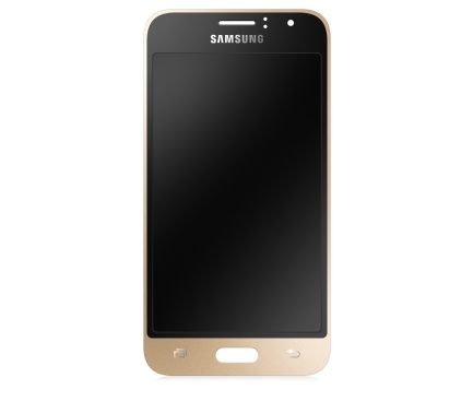 Display - Touchscreen Samsung Galaxy J1 (2016) J120, Negru Auriu, Service Pack GH97-18224B