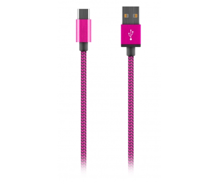 Cablu date USB - USB Type-C Xiaomi Mi Note 2 27cm roz
