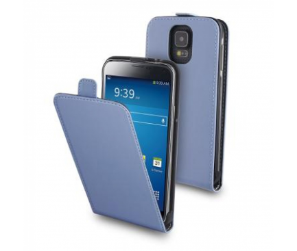 Husa piele Samsung Galaxy S5 G900 Muvit Slim MUSLI0462 Albastra Blister Originala