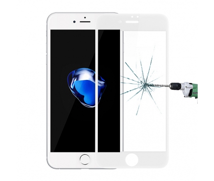 Folie Protectie ecran antisoc Apple iPhone 7 Enkay Tempered Glass Full Face 3D Alba Blister Originala
