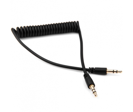 Cablu audio spiralat TRS 3.5 mm Tata-Tata 1m Spring