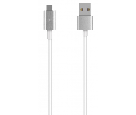 Cablu date MicroUSB Forever Magnetic alb Blister