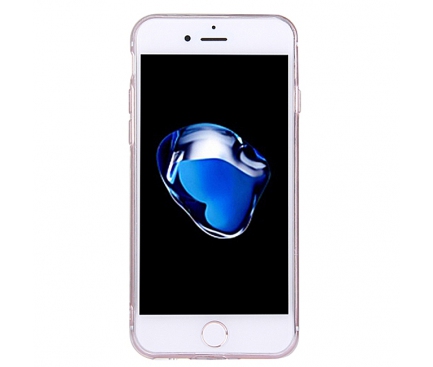 Husa silicon TPU Apple iPhone 7 Shiny Heart Roz