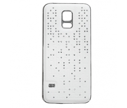 Capac baterie Samsung Galaxy S5 mini G800 Swarowski alb 