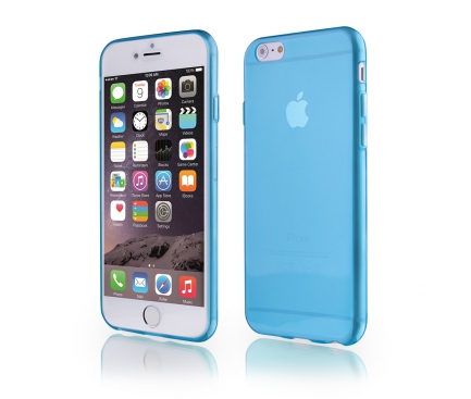 Husa silicon TPU Apple iPhone 6 Ultra Slim Bleu Transparenta
