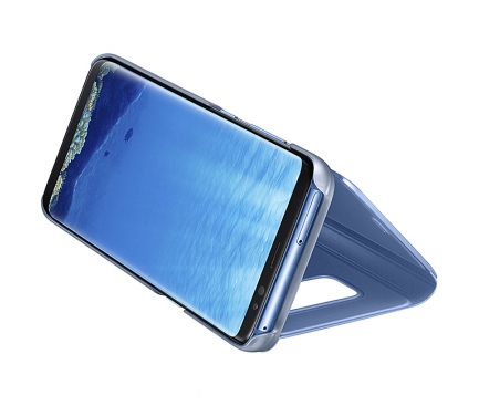 Husa plastic Samsung Galaxy S8+ G955 Clear View EF-ZG955CLEGWW Albastra Blister Originala