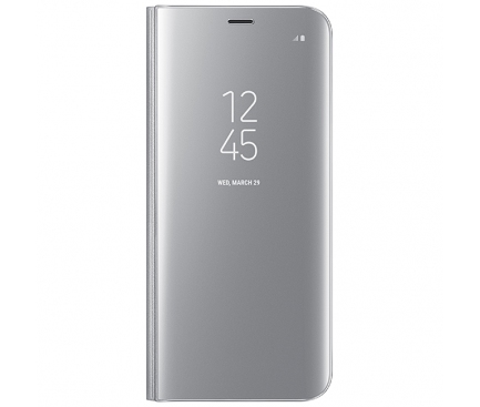 Husa plastic Samsung Galaxy S8 G950 Clear View EF-ZG950CSEGWW Argintie Blister Originala