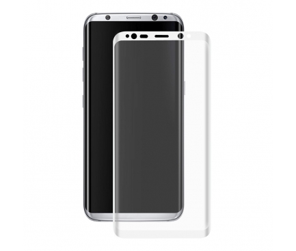 Folie Protectie ecran antisoc Samsung Galaxy S8 G950 Enkay Tempered Glass Full Face 3D Alba Blister Originala