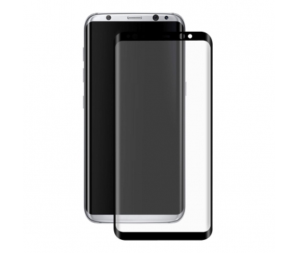 Folie Protectie ecran antisoc Samsung Galaxy S8 G950 Enkay Tempered Glass Full Face 3D Neagra Blister Originala