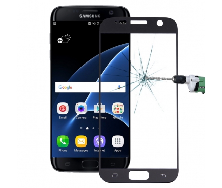 Folie Protectie ecran antisoc Samsung Galaxy S7 G930 Tempered Glass Full Face neagra