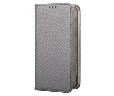 Husa Piele Huawei P10 Lite Case Smart Magnet Gri