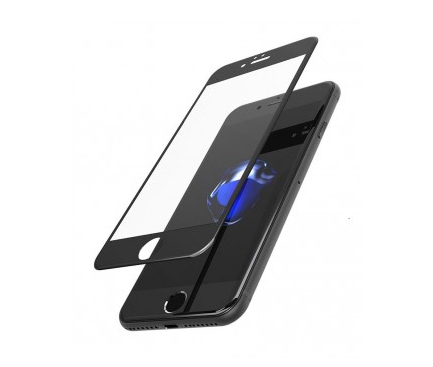 Folie Protectie ecran antisoc Apple iPhone 7 Usams Tempered Glass Mata Full Face 3D Neagra Blister Originala