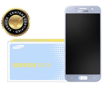 Display cu Touchscreen Samsung Galaxy A5 (2017) A520, cu Rama, Albastru (Blue Mist), Service Pack GH97-19733C