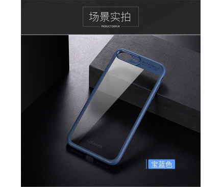 Husa plastic Apple iPhone 7 Usams Mant albastra Blister Originala
