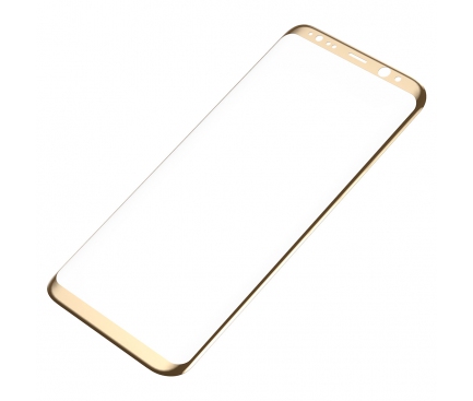 Folie Protectie ecran antisoc Samsung Galaxy S8+ G955 Baseus Tempered Glass Full Face 3D Aurie Blister Originala
