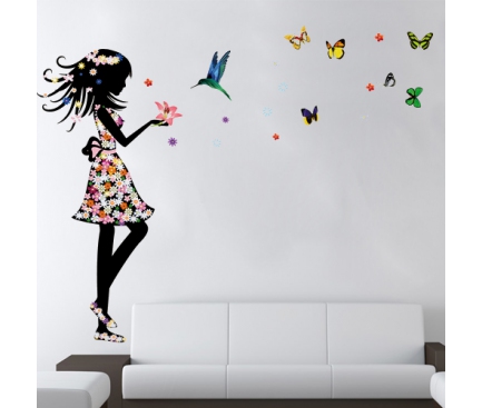 Sticker decorativ perete Fashion Girl