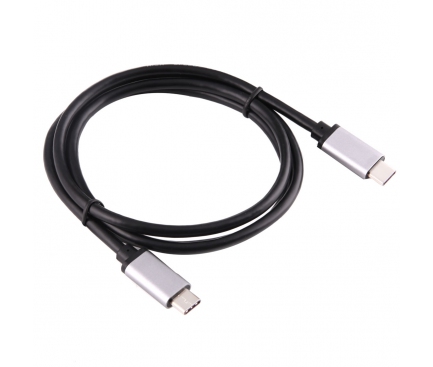 Cablu Date USB Type-C 1m Negru Argintiu 1m