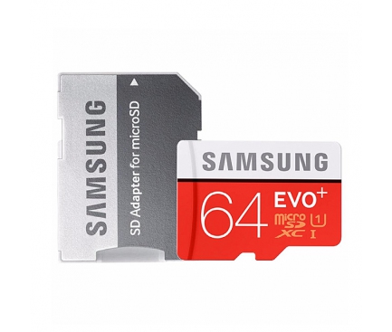 Card memorie Samsung EVO Plus MicroSDXC 64GB Clasa 10 MB-MC64DA/EU Blister