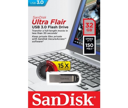Memorie externa USB 3.0 SanDisk Ultra Flair 32Gb Blister
