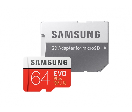 Card memorie MicroSDXC Samsung EVO cu adaptor 64GB UHS-I U3 MB-MC64GA/EU Blister