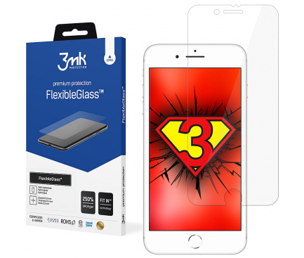 Folie Protectie Ecran 3MK FlexibleGlass pentru Apple iPhone 7, Sticla Flexibila, 7H