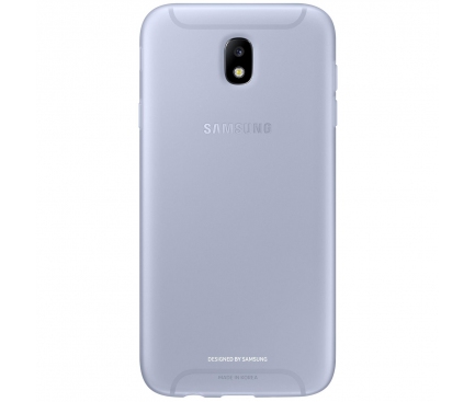 Husa Silicon TPU Samsung Galaxy J7 (2017) J730 Jelly Cover EF-AJ730TLEGWW Albastra Transparenta Blister Originala
