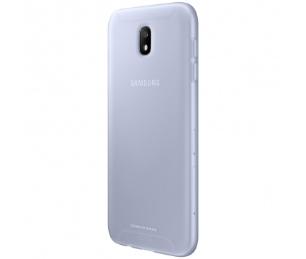 Husa Silicon TPU Samsung Galaxy J7 (2017) J730 Jelly Cover EF-AJ730TLEGWW Albastra Transparenta Blister Originala