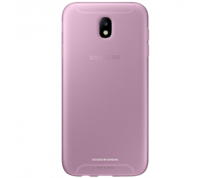 Husa Silicon TPU Samsung Galaxy J7 (2017) J730 Jelly Cover EF-AJ730TPEGWW Roz Transparenta Blister Originala