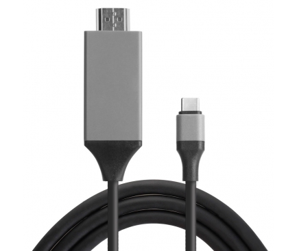 Cablu Audio-Video USB Type-C la HDMI, 2m, Negru-Gri, Blister