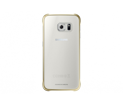 Husa plastic Samsung Galaxy S6 G920 Clear Cover EF-QG920BF aurie Originala