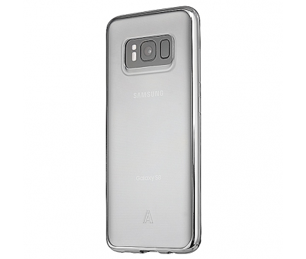 Husa silicon TPU Samsung Galaxy S8 G950 Anymode Bling Argintie Blister Originala