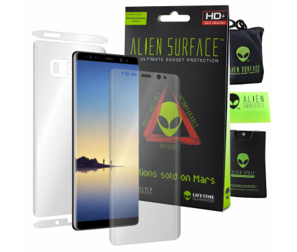 Folie Protectie Fata si Spate Alien Surface pentru Samsung Galaxy Note8 N950, Silicon, Full Cover, Blister