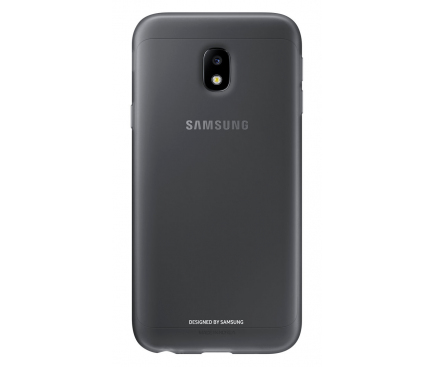 Husa Silicon TPU Samsung Galaxy J3 (2017) J330 Jelly Cover EF-AJ330TBEGWW Gri Transparenta Blister Originala