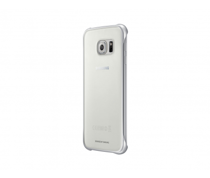 Husa plastic Samsung Galaxy S6 edge G925 Clear Cover EF-QG925BS argintie Originala