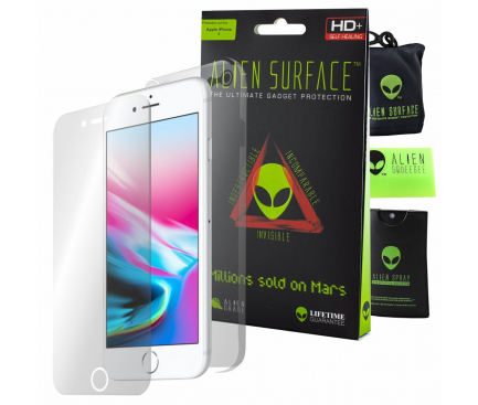 Folie Protectie Fata si Spate Alien Surface pentru Apple iPhone 8, Silicon, Full Cover