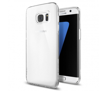 Husa silicon TPU Samsung Galaxy S7 edge G935 Spigen 556CS20032 Liquid Crystal transparenta Blister Originala