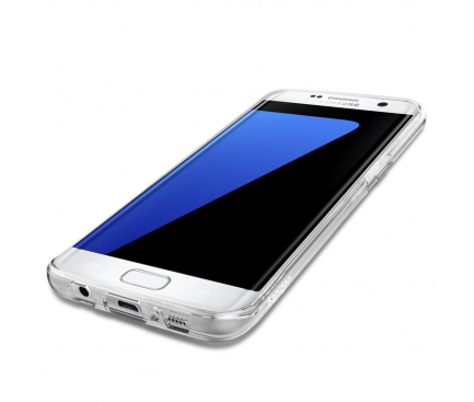 Husa silicon TPU Samsung Galaxy S7 edge G935 Spigen 556CS20032 Liquid Crystal transparenta Blister Originala