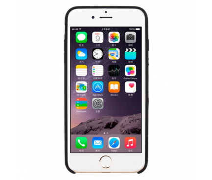 Husa TPU OEM Pure Silicone pentru Apple iPhone 7 Plus / Apple iPhone 8 Plus, Neagra, Blister