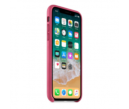 Husa piele Apple iPhone X MQTJ2ZM roz Blister Originala