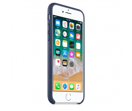 Husa piele Apple iPhone 8 MQH82ZM albastra Blister Originala