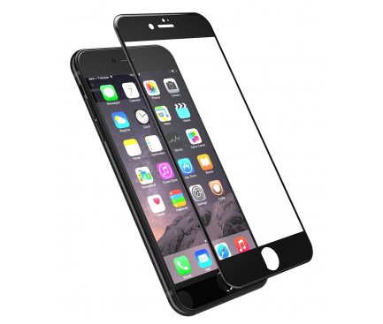 Folie Protectie ecran antisoc Apple iPhone 7 Tempered Glass Full Face 3D Neagra Blister