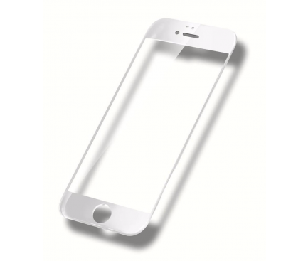Folie Protectie ecran antisoc Apple iPhone 7 Tempered Glass Full Face 3D Alba Blister