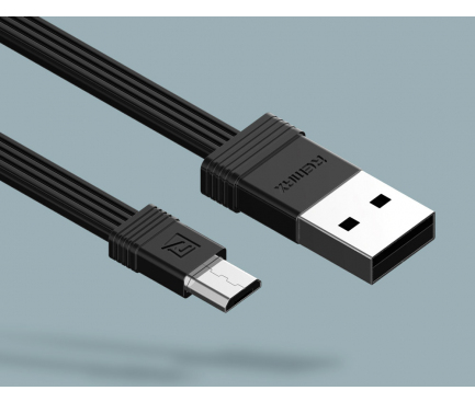 Set Cablu de date MicroUSB Remax RC-062m Tengy, 2.1A, 1m / 16cm, Negru