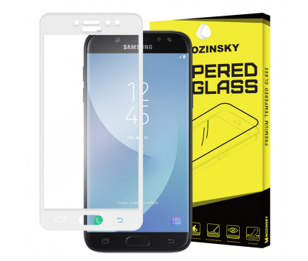 Folie Protectie ecran antisoc Samsung Galaxy J5 (2017) J530 WZK Tempered Glass Full Face alba Blister Originala