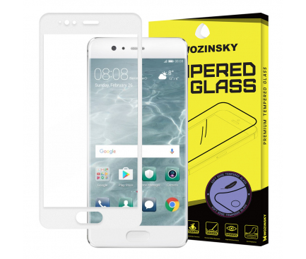 Folie Protectie ecran antisoc Huawei P10 WZK Tempered Glass Full Face alba Blister Originala