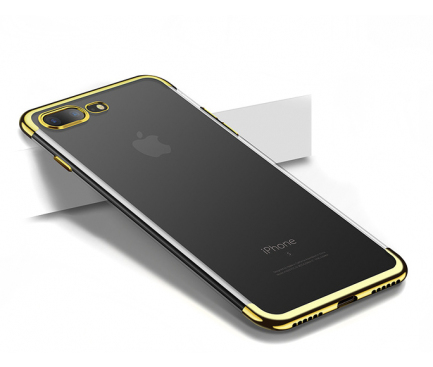 Husa silicon TPU Apple iPhone 7 Cafele Electro Aurie Blister Originala