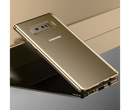 Husa silicon TPU Samsung Galaxy Note8 N950 Cafele Electro Aurie Blister Originala